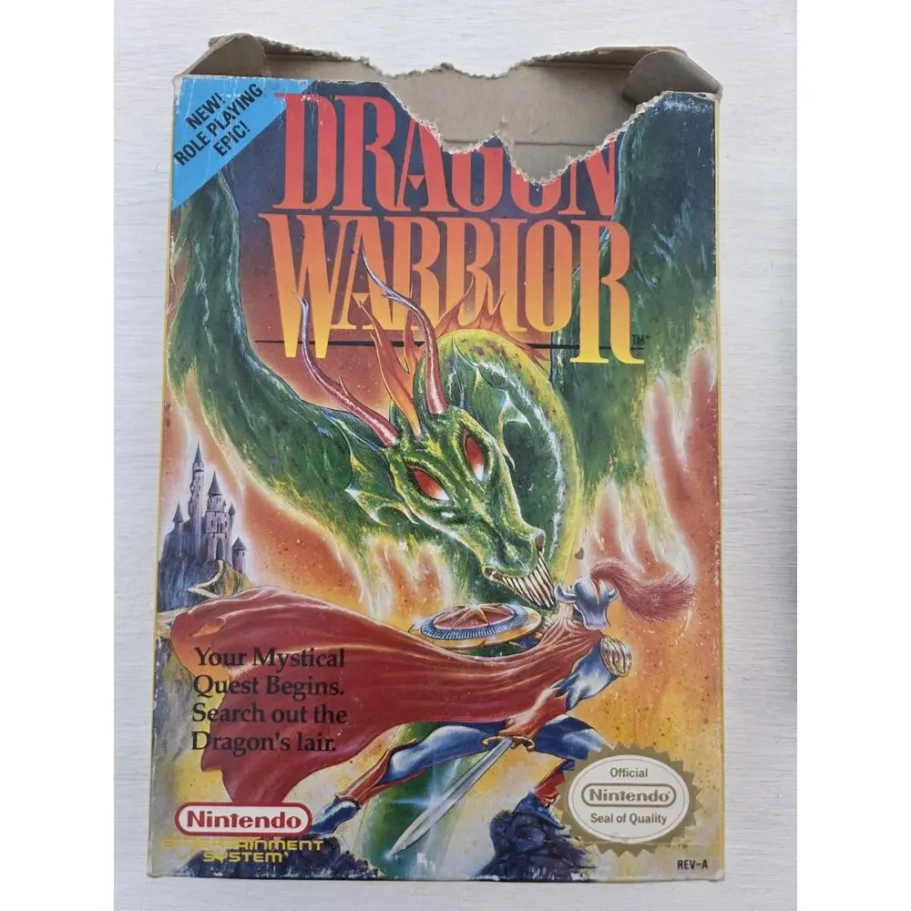 DRAGON WARRIOR 1 - NES Game - COMPLETE w/ Cart Manual Box Foam CIB